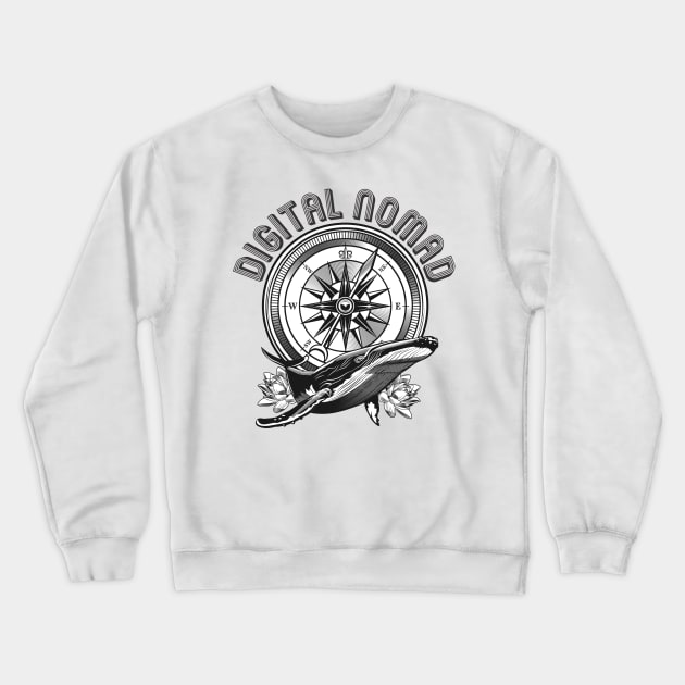 Digital Nomad Crewneck Sweatshirt by MrKovach